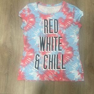 ✨Tie Dye Red White & Chill Tee ✨